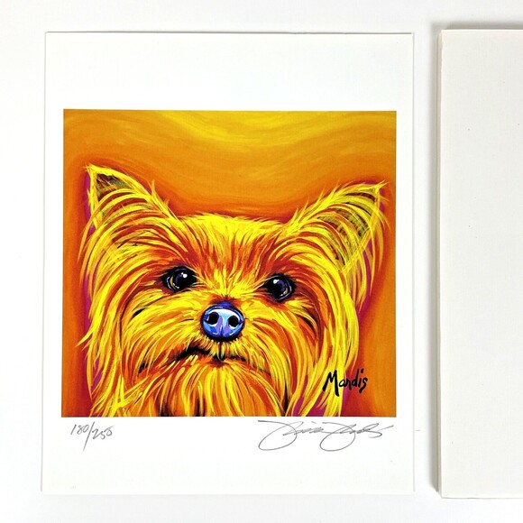 Michelle Mardis Yorkshire Terrier Yorkie Signed Numbered Print 180/250 8X10 (A4) - Picture 2 of 5